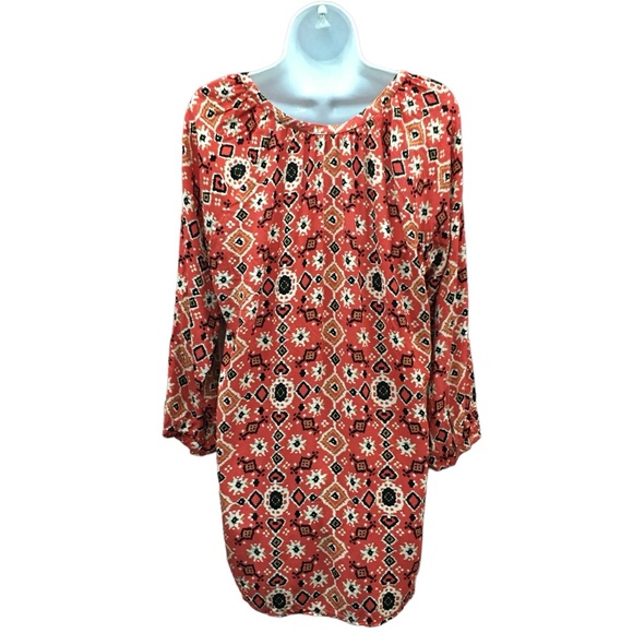 ALC Orange Black Geometric Lightweight Rayon Top - Women’s XL - Picture 7 of 11